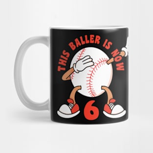 Happy 6Th Birthday 6 Year Old Baseball 6Th Birthday Mug